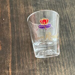 Crown Royal Clear Shot Glass with Purple and Gold Accents